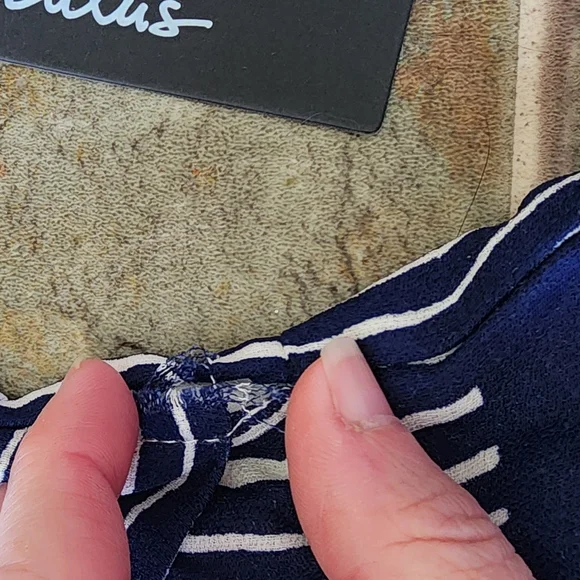 NWT Lulus Delphi Greek Isles Romper S Jumpsuit Blue and White - Picture 6 of 7